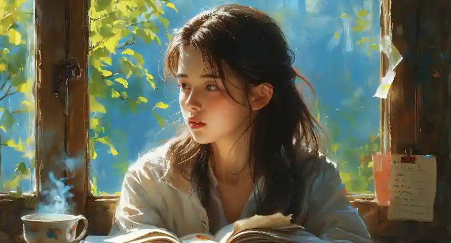 4k可爱壁纸 - 油画 - 清纯 - 美女「哲风壁纸」