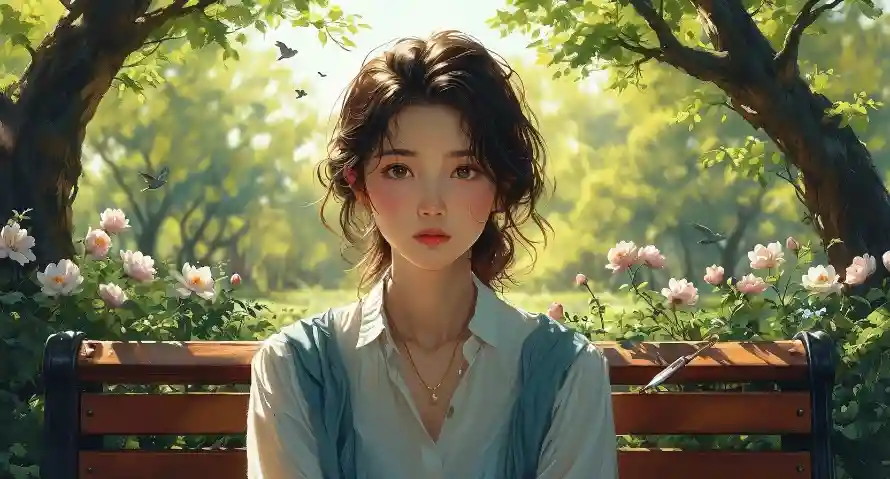 4k公园壁纸 - 可爱 - 清纯 - 美女「哲风壁纸」