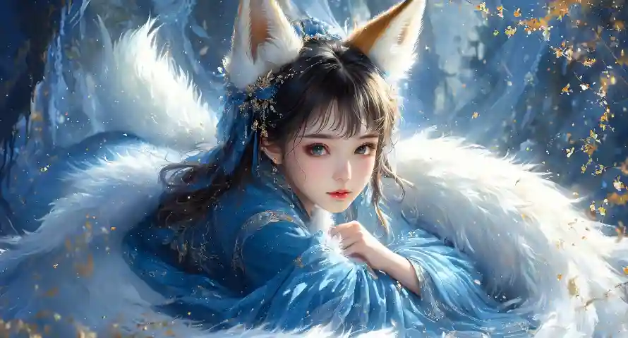 2k梦幻壁纸-九尾狐与美女-热门的壁纸「哲风壁纸」
