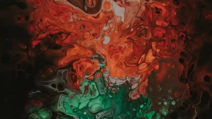 4k丙烯画壁纸-水彩画 - 抽象艺术-流体色彩「哲风壁纸」