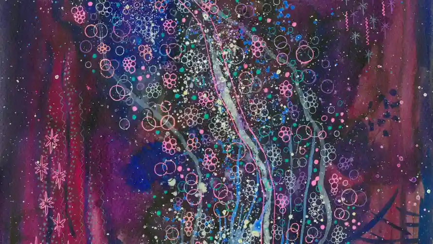 4k丙烯画壁纸 - 水彩画 - 抽象图案 - 梦幻背景「哲风壁纸」