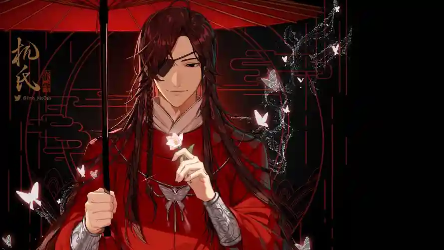 4k持伞壁纸 - 红衣 - 花城 - 蝴蝶「哲风壁纸」 4k持伞壁纸 - 红衣 - 花城 - 蝴蝶「哲风壁纸」