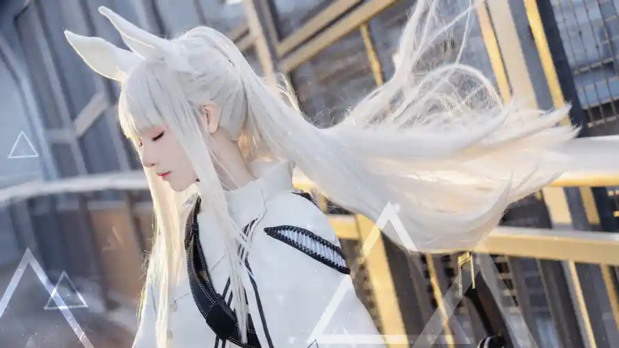 4k角色壁纸 - 动漫人物 - 明日方舟 - 白色长发「哲风壁纸」