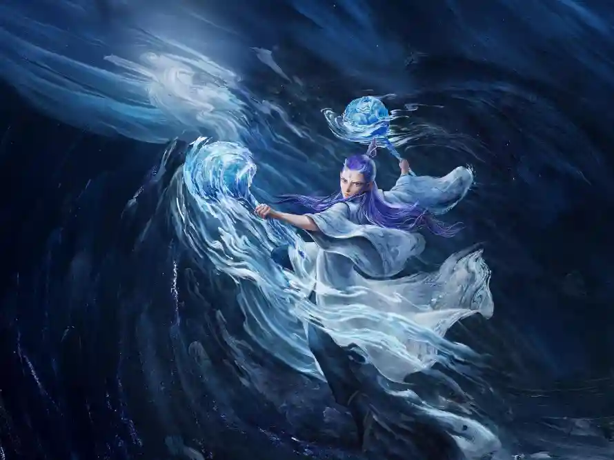4k敖丙壁纸 - 哪吒2 - 动画角色 - 施法场景「哲风壁纸」