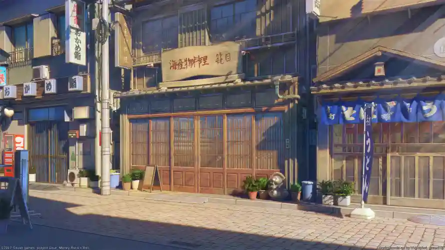 4k动漫壁纸 - 插画 - 日系街道 - 街道场景「哲风壁纸」
