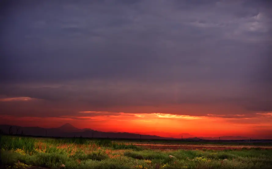 4k夕阳晚霞壁纸 - 夜幕降临 - 夜幕风光 - 晚霞景色「哲风壁纸」