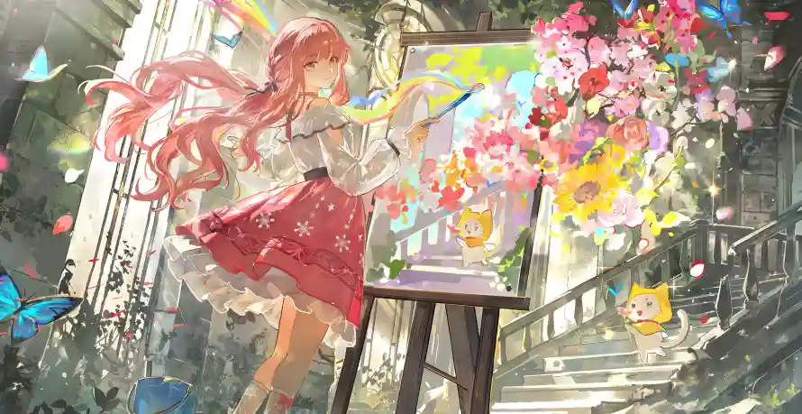 4k暖暖壁纸 - 蝴蝶 - 奇迹暖暖 - 绘画场景「哲风壁纸」 4k暖暖壁纸 - 蝴蝶 - 奇迹暖暖 - 绘画场景「哲风壁纸」