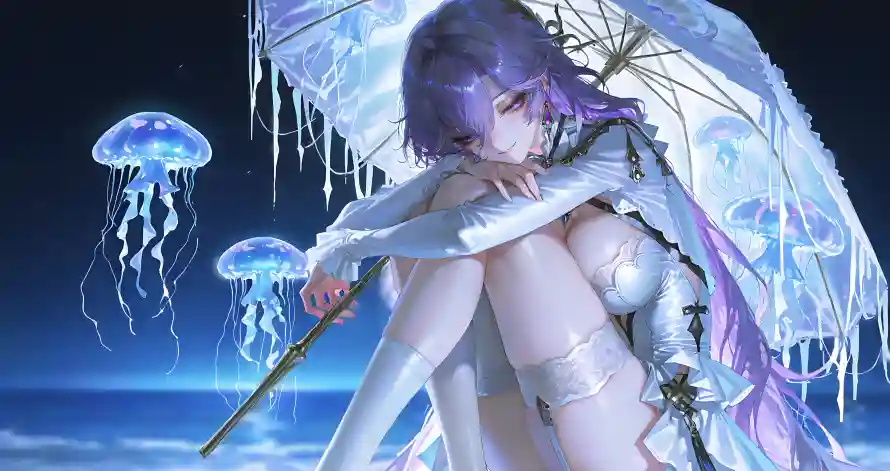 4k动漫壁纸 - 少女 - 动漫少女 - 撑伞少女「哲风壁纸」