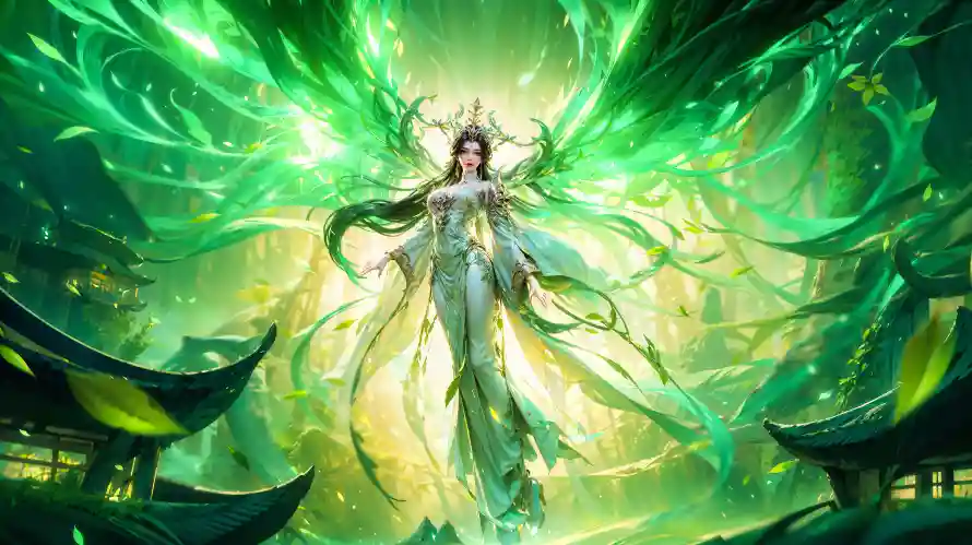 4k国漫壁纸 - 玄幻 - 背景 - 耀眼绿「哲风壁纸」 4k国漫壁纸 - 玄幻 - 背景 - 耀眼绿「哲风壁纸」