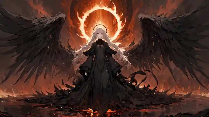 6k动漫壁纸-动漫壁纸壁纸和神秘-暗黑天使热门的壁纸「哲风壁纸」