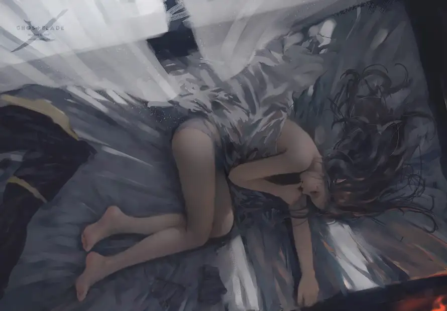 4k简约壁纸 - 暗黑风 - WLOP - 人物背景「哲风壁纸」