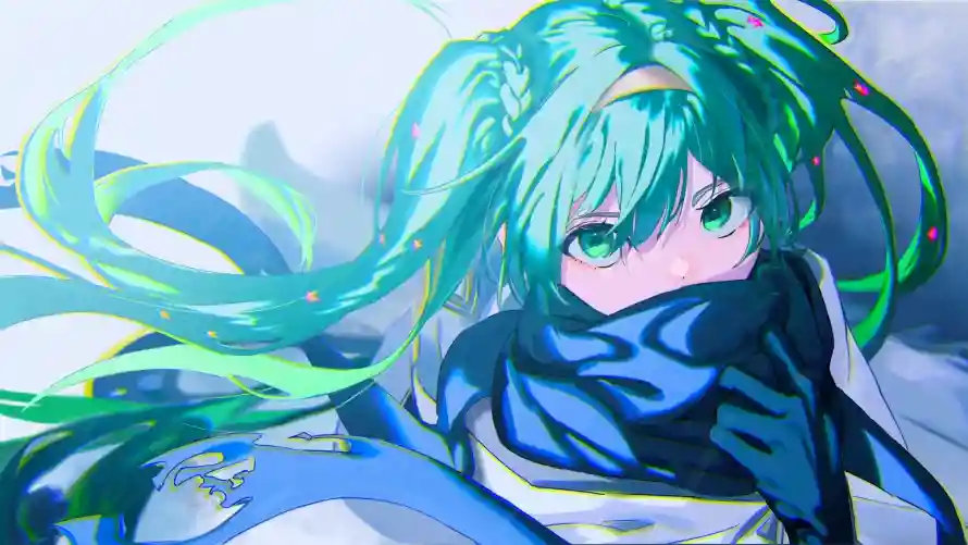 4k二次元壁纸 - 樱之雨 - 蓝围巾 - 初音未来「哲风壁纸」 4k二次元壁纸 - 樱之雨 - 蓝围巾 - 初音未来「哲风壁纸」