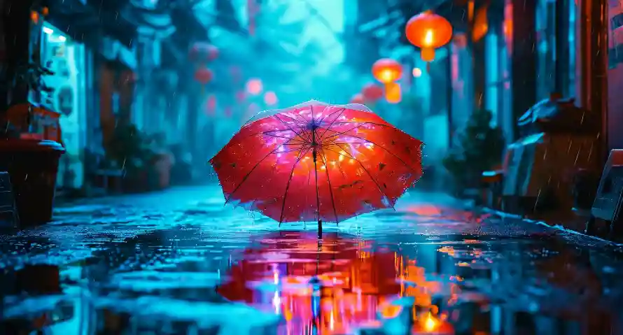 4k唯美壁纸 - 艺术 - 街道 - 雨伞「哲风壁纸」 4k唯美壁纸 - 艺术 - 街道 - 雨伞「哲风壁纸」