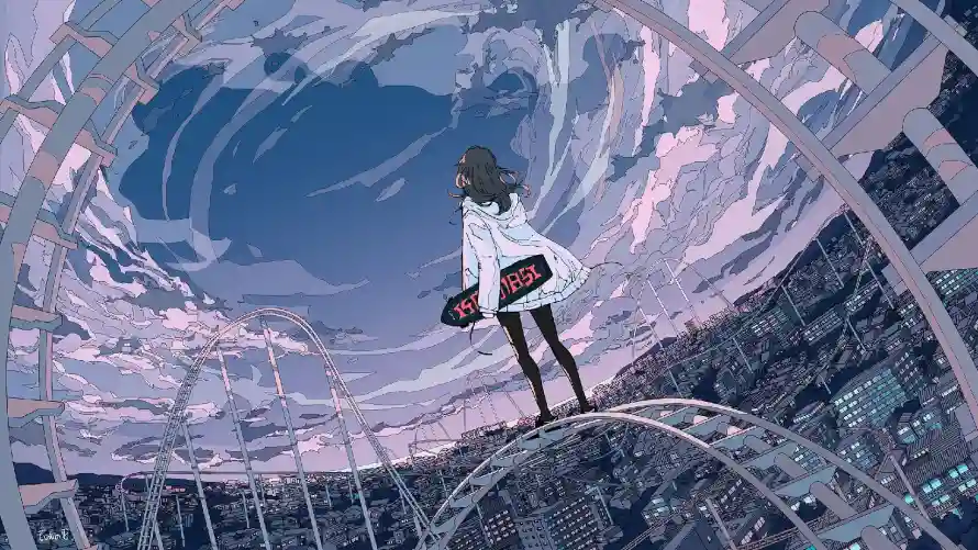 4k动漫壁纸 - 少女 - 动漫壁纸 - 梦幻背景「哲风壁纸」