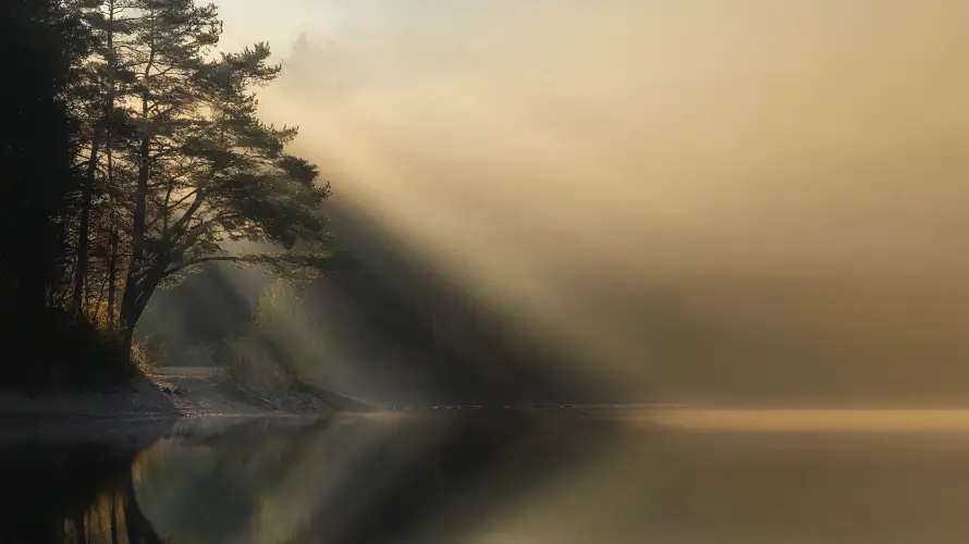 4k湖泊壁纸 - 美景 - 阳光 - 静谧「哲风壁纸」