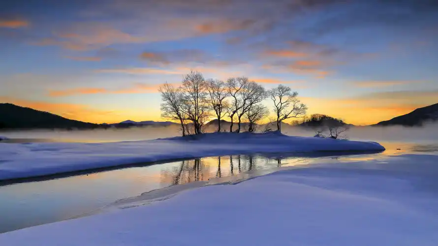4k雪景壁纸 - 风景 - 冬日雪景 - 冬日风景「哲风壁纸」