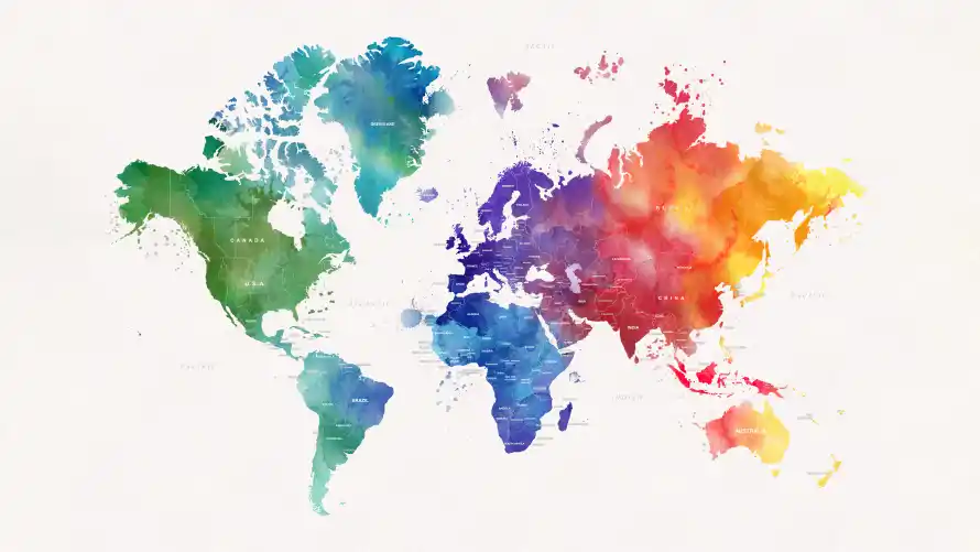 5k地图壁纸-世界地图 - 艺术-创意地图免费下载「哲风壁纸」