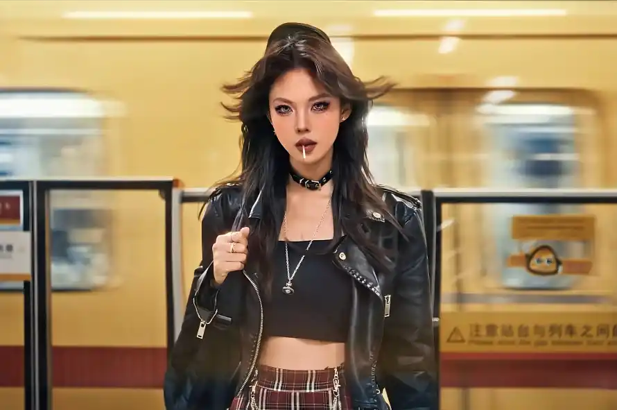 4k地铁壁纸 - 时尚 - 穿搭 - 美女「哲风壁纸」