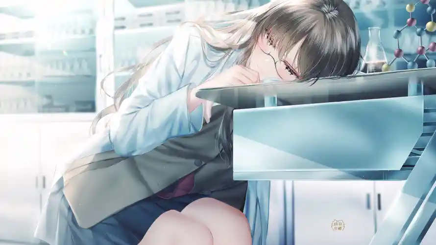 4k伏案壁纸 - 动漫 - 女孩 - 美女「哲风壁纸」