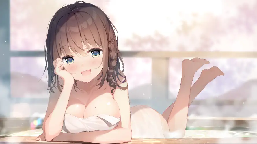 4k动漫壁纸 - 美女 - 躺卧 - 美少女「哲风壁纸」