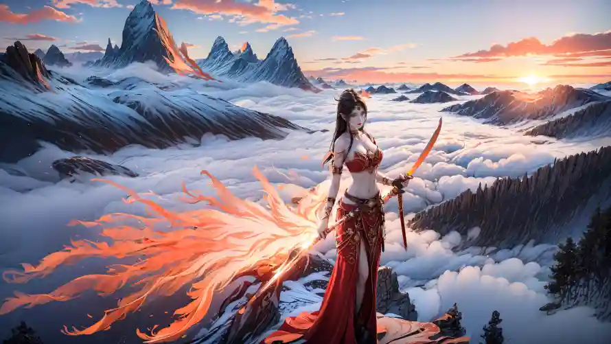 4k美杜莎壁纸 - 云海山峰 - 斗破苍穹 - 火焰元素「哲风壁纸」 4k美杜莎壁纸 - 云海山峰 - 斗破苍穹 - 火焰元素「哲风壁纸」