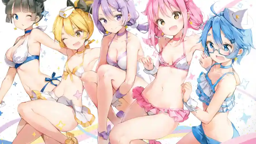 4k动漫壁纸 - 少女 - 比基尼 - 美少女「哲风壁纸」