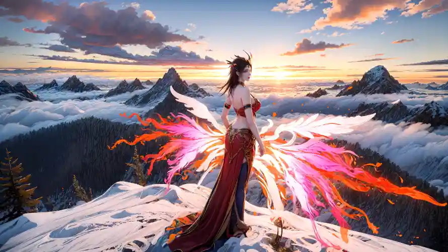 4k美杜莎壁纸 - 云海风景 - 斗破苍穹 - 火焰羽翼「哲风壁纸」 4k美杜莎壁纸 - 云海风景 - 斗破苍穹 - 火焰羽翼「哲风壁纸」