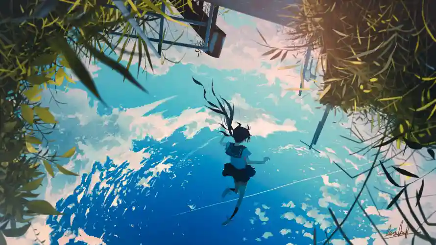 4k动漫壁纸 - 少女 - 背景 - 动漫元素「哲风壁纸」
