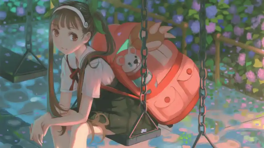 4k动漫壁纸 - 女孩 - 玩偶 - 背景「哲风壁纸」