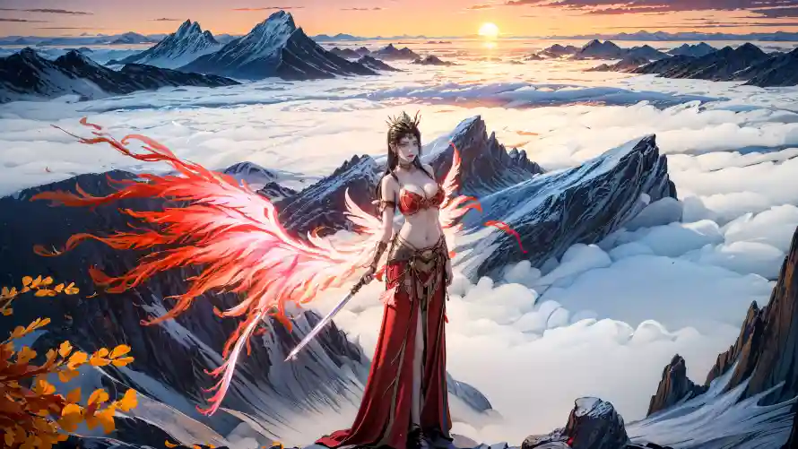 4k美杜莎壁纸 - 云海山峰 - 斗破苍穹 - 玄幻场景「哲风壁纸」