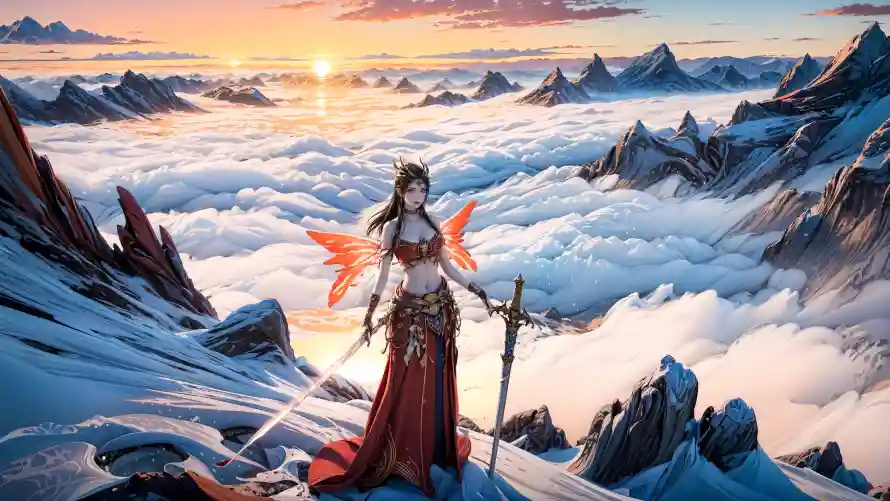 4k美杜莎壁纸 - 云海雪山 - 持剑角色 - 斗破苍穹「哲风壁纸」 4k美杜莎壁纸 - 云海雪山 - 持剑角色 - 斗破苍穹「哲风壁纸」