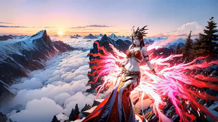 4k特效壁纸 - 玄幻 - 雪山 - 美杜莎「哲风壁纸」