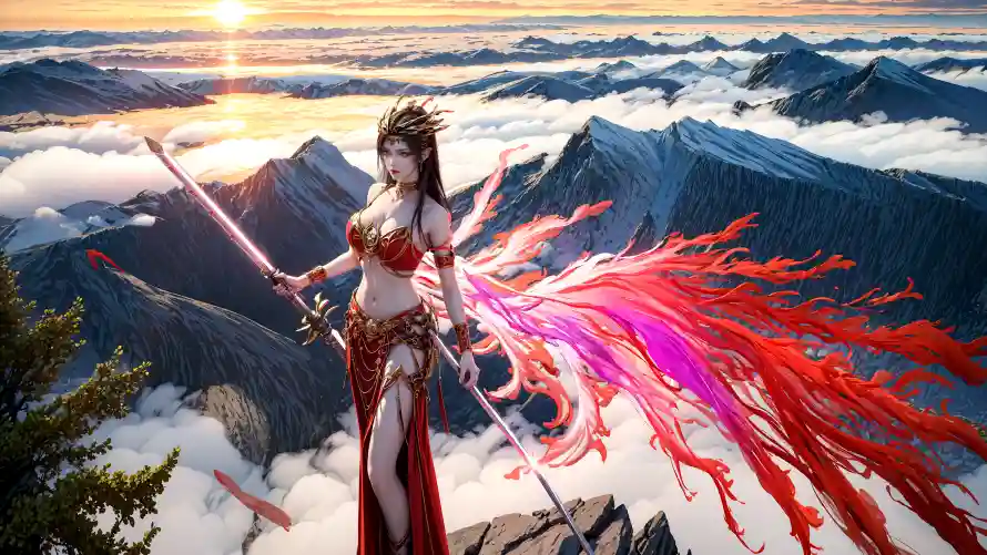 4k云海壁纸 - 持剑 - 玄幻 - 霸气「哲风壁纸」