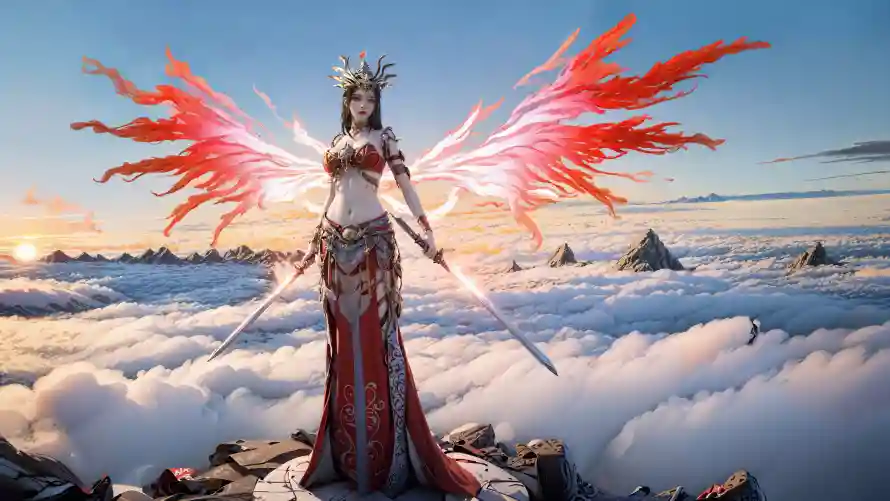 4k美杜莎壁纸 - 云端场景 - 女王形象 - 斗破苍穹「哲风壁纸」