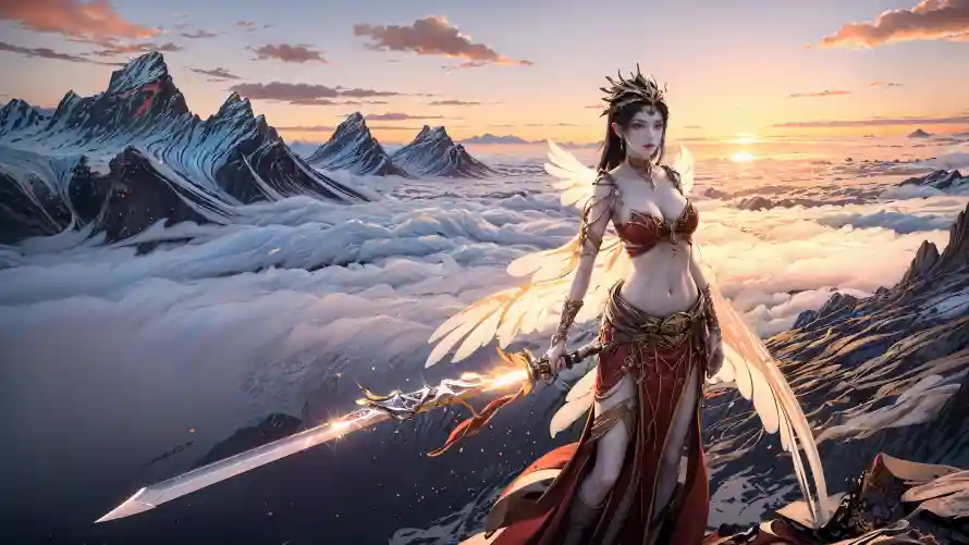 4k美杜莎壁纸 - 云海背景 - 奇幻场景 - 持剑角色「哲风壁纸」 4k美杜莎壁纸 - 云海背景 - 奇幻场景 - 持剑角色「哲风壁纸」