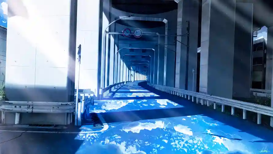 4k倒影壁纸 - 动漫 - 桥梁 - 背景「哲风壁纸」