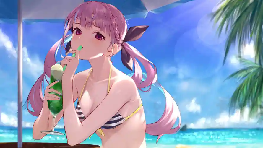 4k动漫壁纸 - 夏日 - 少女 - 泳装「哲风壁纸」