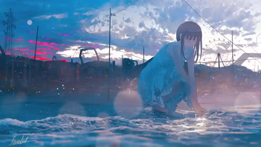 4k动漫壁纸 - 少女 - 海边 - 动漫壁纸「哲风壁纸」 4k动漫壁纸 - 少女 - 海边 - 动漫壁纸「哲风壁纸」
