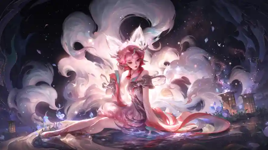 4k动漫壁纸 - 狐仙 - 美女 - 背景「哲风壁纸」