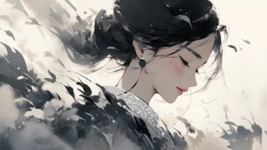 4kAI壁纸 - 人物插画 - 动漫壁纸 - 古风女子「哲风壁纸」