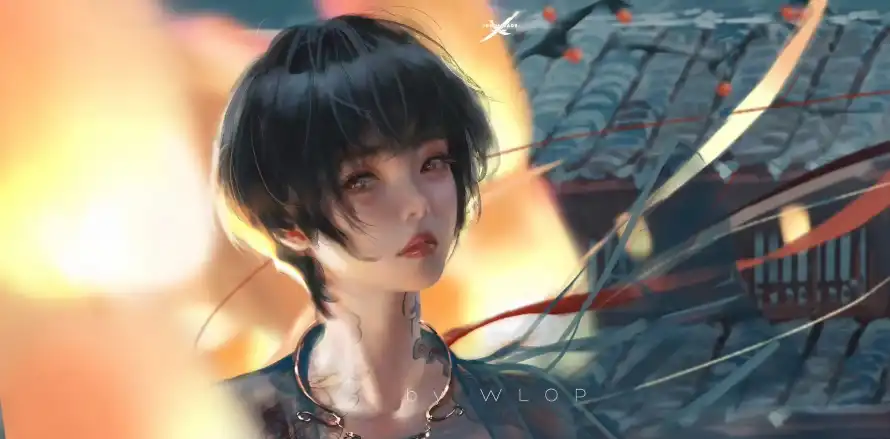 4k小绿壁纸 - 鬼刀 - 二次元 - WLOP「哲风壁纸」