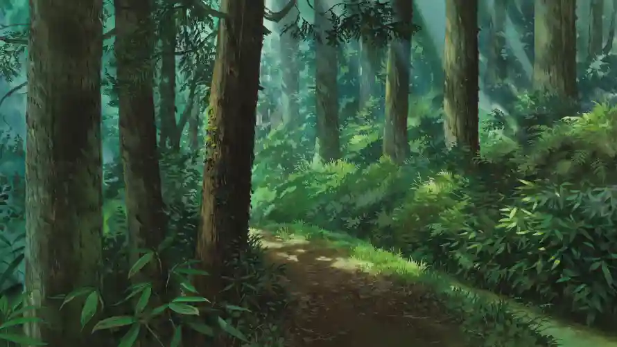 4k动漫壁纸 - 小径 - 森林 - 背景「哲风壁纸」