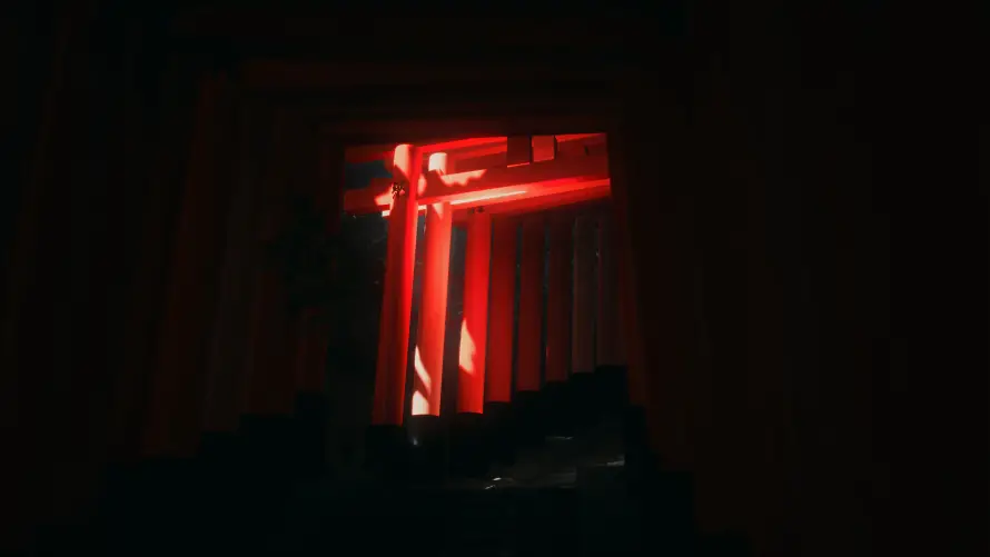 4k壁纸壁纸-夜景鸟居壁纸和鸟居-神秘鸟居壁纸推荐「哲风壁纸」