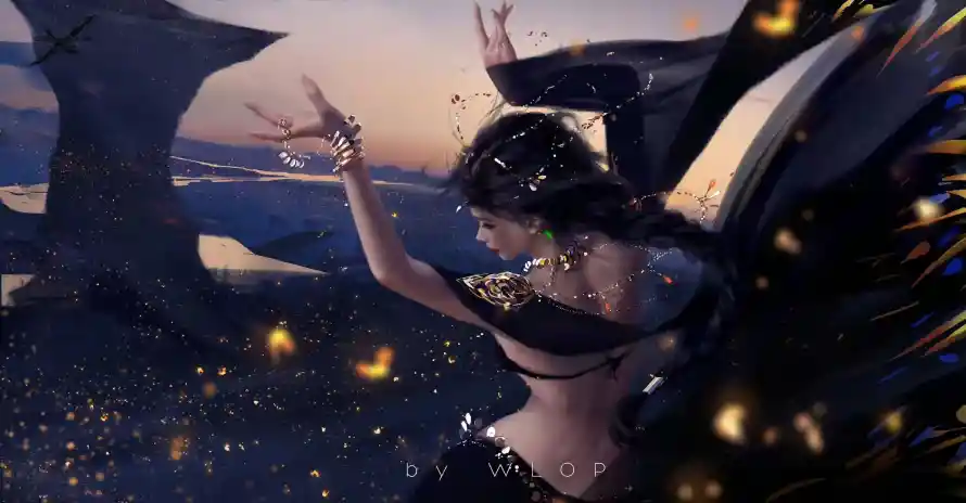 4k风铃壁纸 - 鬼刀 - WLOP - 奇幻人物「哲风壁纸」