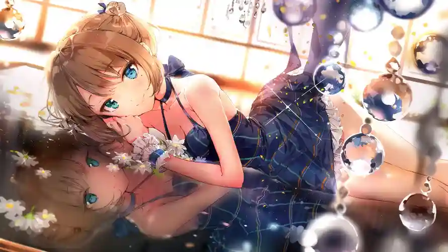 4k动漫壁纸 - 少女 - 水珠 - 二次元「哲风壁纸」 4k动漫壁纸 - 少女 - 水珠 - 二次元「哲风壁纸」