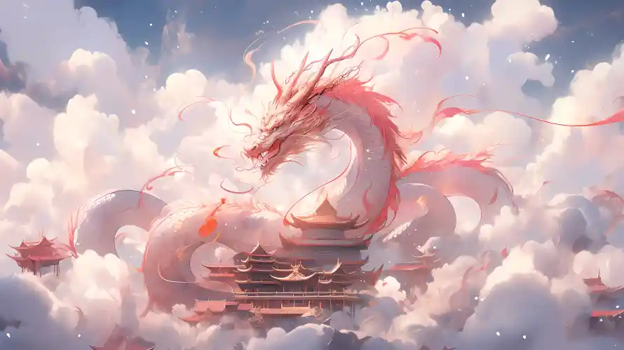 4kAI壁纸 - 云端 - 国风 - 中国龙「哲风壁纸」