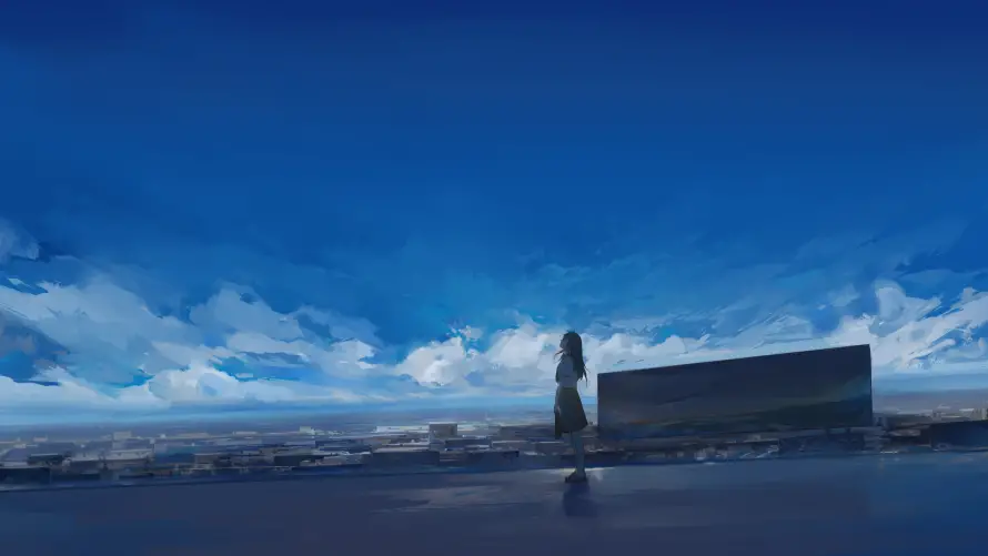 4k人物壁纸 - 动漫 - 场景 - 海边「哲风壁纸」