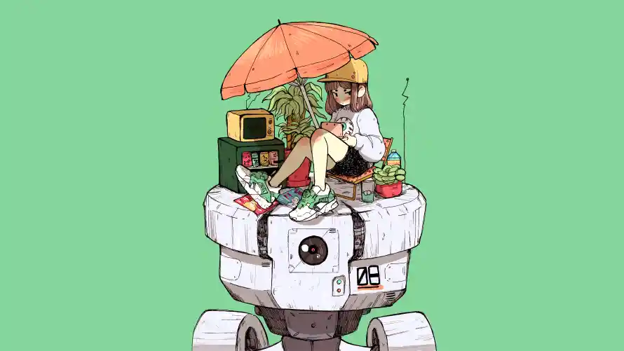4k元素壁纸 - 创意 - 动漫 - 少女「哲风壁纸」