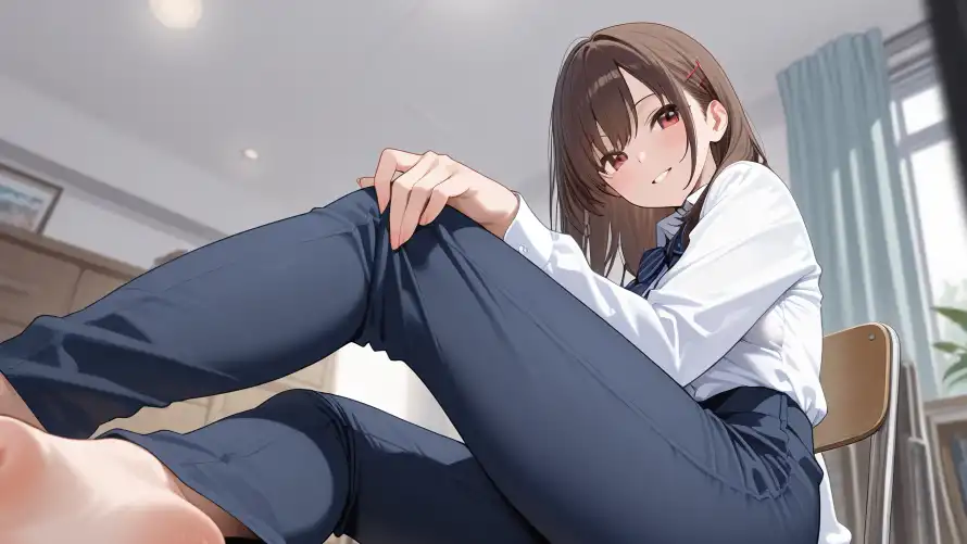 4k制服壁纸 - 坐姿 - 美女 - 唯美风「哲风壁纸」