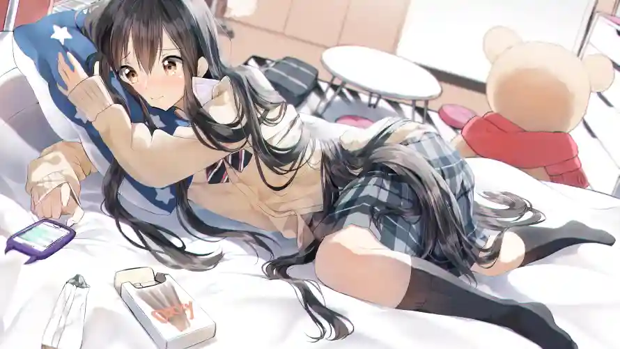 4k动漫壁纸 - 少女 - 躺卧 - 动漫壁纸「哲风壁纸」